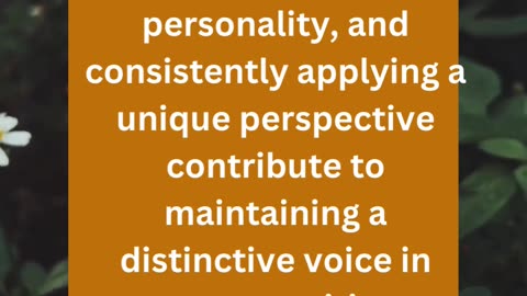 How can one maintain a unique voice in content writing?