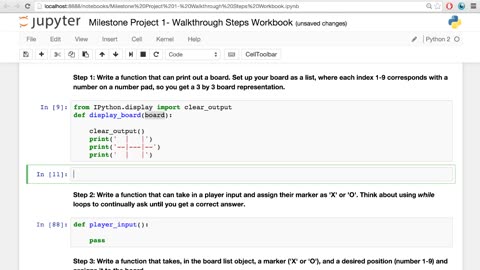 #28 python programming for beginners - Milestone project 1 solution starts