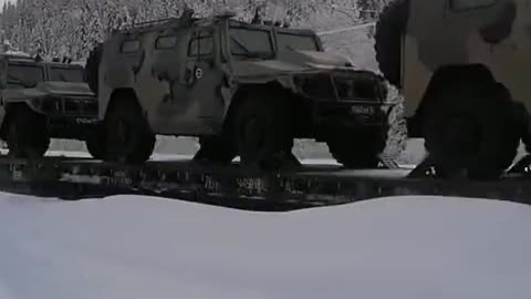 Tigr MRAPS enroute to Yelnya from Abakan