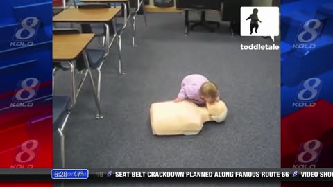 News anchor has laughing attack on air over cpr baby..