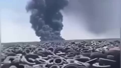 This is The World's largest Tire Graveyard in Kuwait, a world bomb disaster