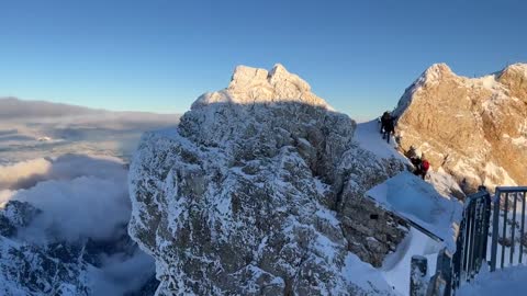 Aussicht von der Zugspitze Ende November 2022