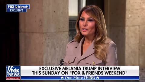 FLOTUS Melania Trump on Fox and Friends Sunday PREVIEW