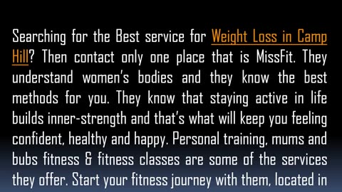 Best service for Weight Loss in Camp Hill