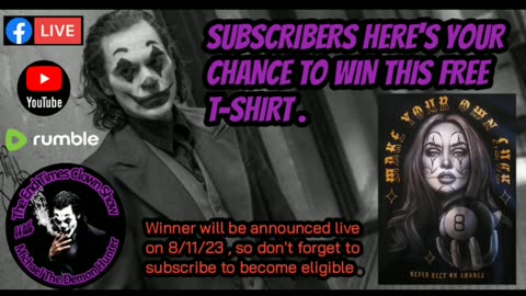 FREE T-SHIRT GIVEAWAY , ELIGIBLE TO SUBSCRIBERS ONLY ! ,(1) SHIRT PER (100)