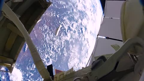 Astronauts accidentally lose a shield in space