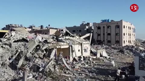 Drone footage shows destruction in Khan Younis following truce