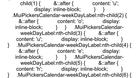 Change weekday label on Material UI picker