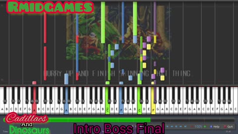 Cadillacs And Dinosaurs - Intro boss Final ~ Piano ( Midi)