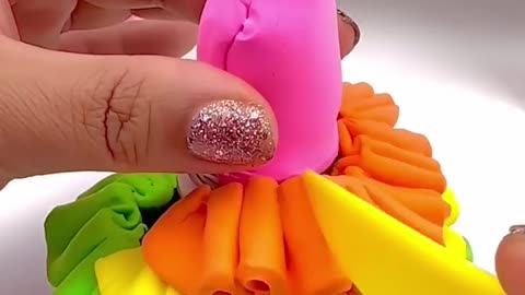 DIY How to Make Polymer Clay Miniature Rainbow Doll Dress | DIY Easy Polymer Clay Tutorial | ASMR