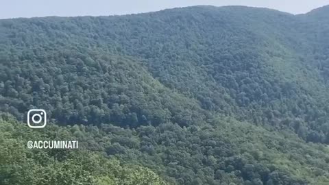 Virginia highway overlook of the Shenandoah mountains