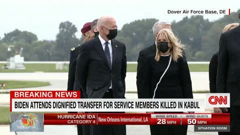 Our "President" Joe Biden Checks His Watch at Dignified Transfer of Service Members Killed in Kabul