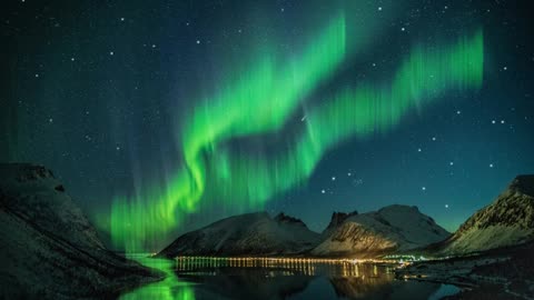 4K Northern Lights Aurora Borealis Sky Night