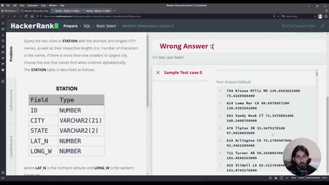 Weather Observation Station 5 | SQL Basic Select | HackerRank Solution