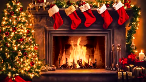 Michael Bublé Christmas Songs & Crackling Fireplace 🎄🔥 Michael Bublé [Full Album 🔥 Christmas Special