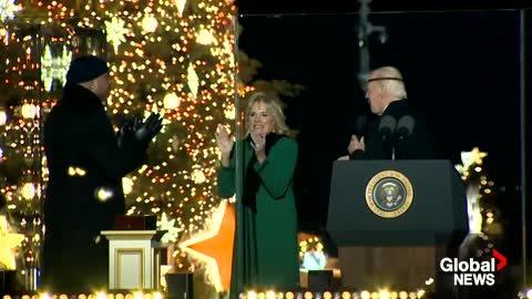 Biden, First Lady mark 100th year of national Christmas tree lighting ceremony