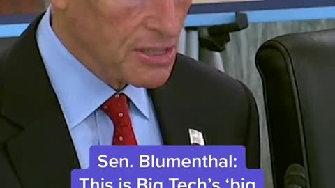 Sen. Blumenthal:This is Big Tech's 'big tobacco moment'