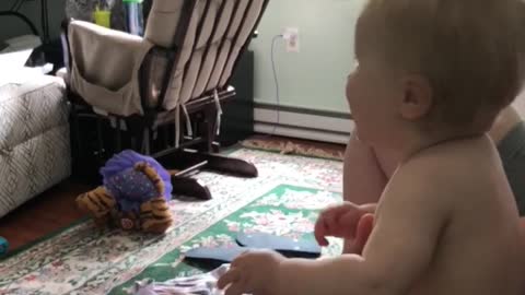 Cute Baby Girl Gets Super Excited For Her Bottle