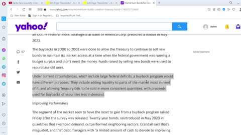 Treasury Bond Buyback Program