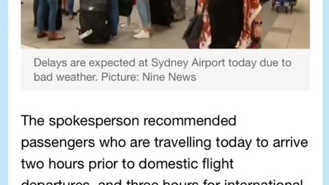 Flight delays, disruptions at Sydney Airport due to weather