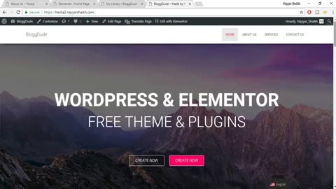 How to Make a Website With WordPress using Free Theme and Elementor Page Builder