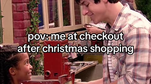 me at checkout after christmas shopping