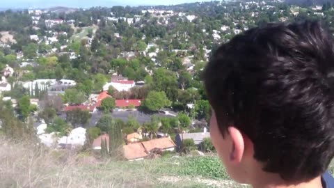 Windy day at the Overlook, with my brother