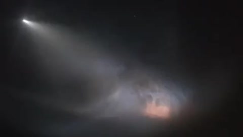 SpaceX Falcon 9 rocket penetrating the firmament