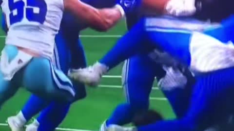 Detroit Lions fumble at the 1 yard line vs Dallas Cowboys