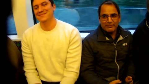 Spreading the joy of laughter on a train