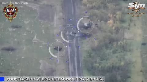 Pro-Russian Donetsk Forces says it destroyed a column of Ukrainian armoured vehicles