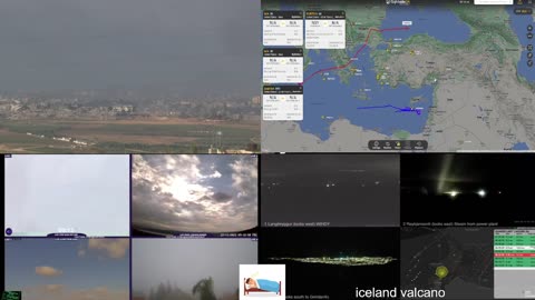 Live Cams From GAZA ISRAEL Multicams and Aircraft Tracking Iceland Volcano