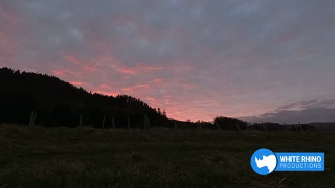 Red Sky Over Gwydyr Forest In Conwy Valley North Wales With A Gopro Time Lapse