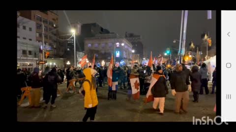 Night Party In Ottawa Feb. 6, 2022 - MAN THOSE CANADIANS SURE KNOW HOW TO THROW A PARTY! #BearHUG #ConvoyForFreedom2022 - #TrudeauForTreason