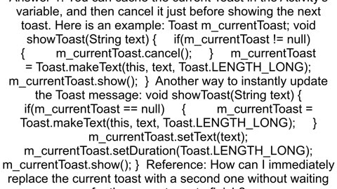 Is it normal to show a single Toast multiple times on Android