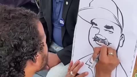 Senator Sharif Street was happy to get drawn by Alani J… but did he like the sketch?