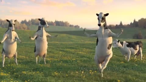 Funny cows dancing video