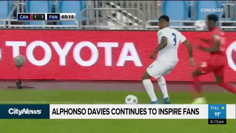 Alphonso Davies continues to inspire fans