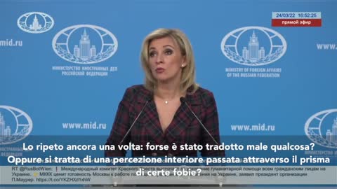 Maria Zakharova - Intervista Alexey Paramonov distorta dall'Italia in maniera volgare e cinica"