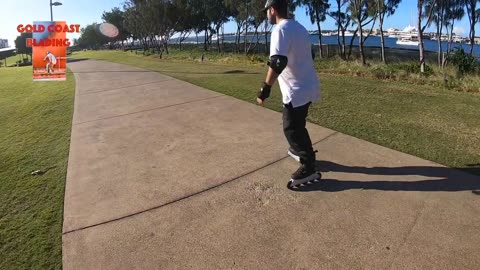 HOW TO STOP ON ROLLERBLADES / INLINE SKATES TUTORIAL FOR BEGINNERS. Gold Coast BLADING