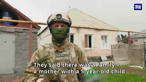 Chechen fighters helping Donbass civilians