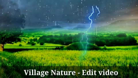 Village nature, Relaxing Rain sounds with distant thunder