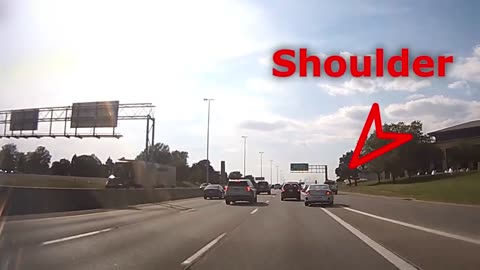 Street Race Shoulder Move - Crazy Omaha Nebraska Drivers Caught on Dashcam