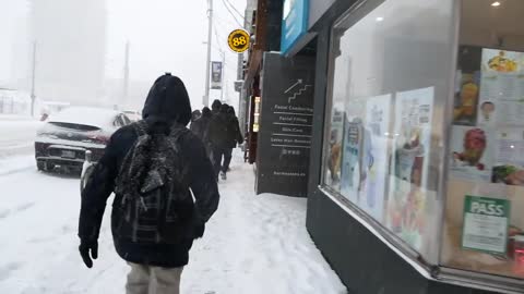 Winter Snow Storm in Toronto CANADA