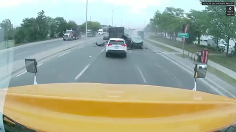 Terrible Bus Accident Somewhere in Mississauga, Ontario