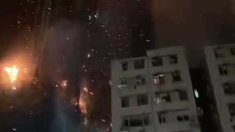 China Skyscraper On Fire