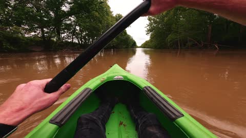 Kyaking on some muddy waters