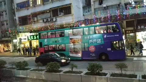 Hongkong road view_Bus#102_focus on Cheungshawan Rd_shop at Odd no. 22-262_20210224