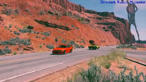 МУЛЬТИКИ ПРО МАШИНКИ СИРЕНОГОЛОВЫЙ ДОГОНЯЕТ - Beamng drive Cars Crashes