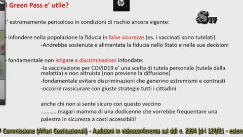 Audizioni informali in Senato - Prof.ssa Maria Luisa Chiusano